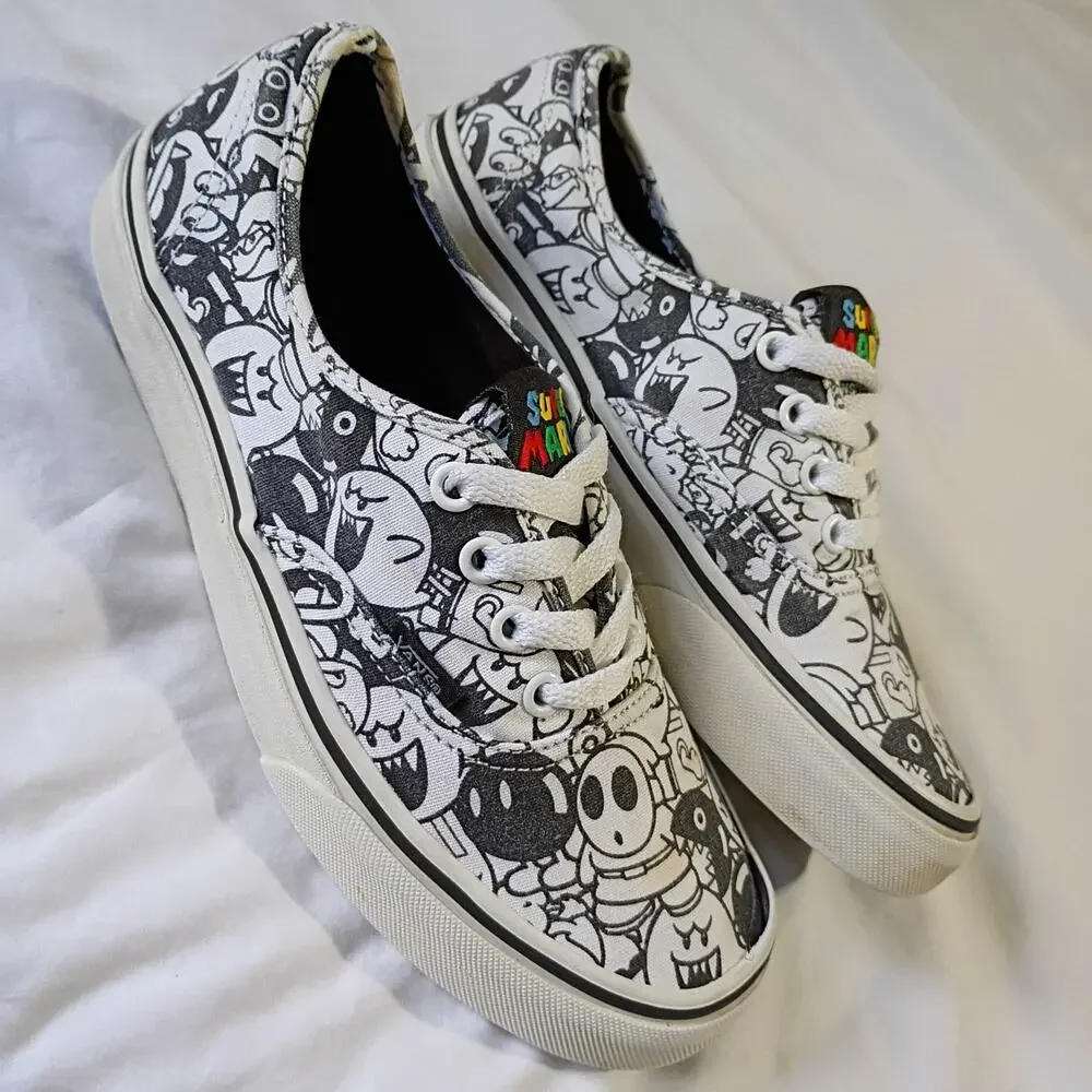 Vans Nintendo Super Mario Bros Villains Game Over Sneakers W7 M5.5 Canvas Skate - Picture 14 of 15